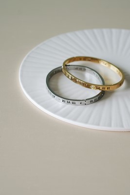 Taşlı roma rakamlı İnce çelik kelepçe