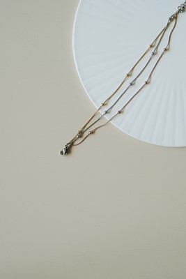 minimal Topçuk Detaylı Üçlü çelik zincir bileklik