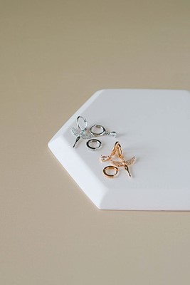 zirkon taş melek sallantılı üçlü küpe