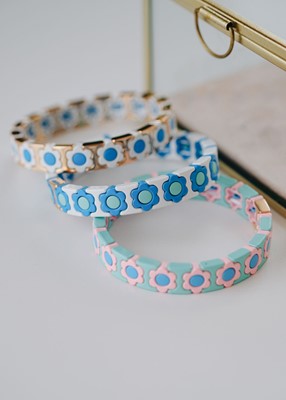 Çiçek Görünümlü Seramik Kaplama Bileklik