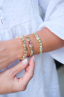 Taşlı Metal Tasarım Bileklik