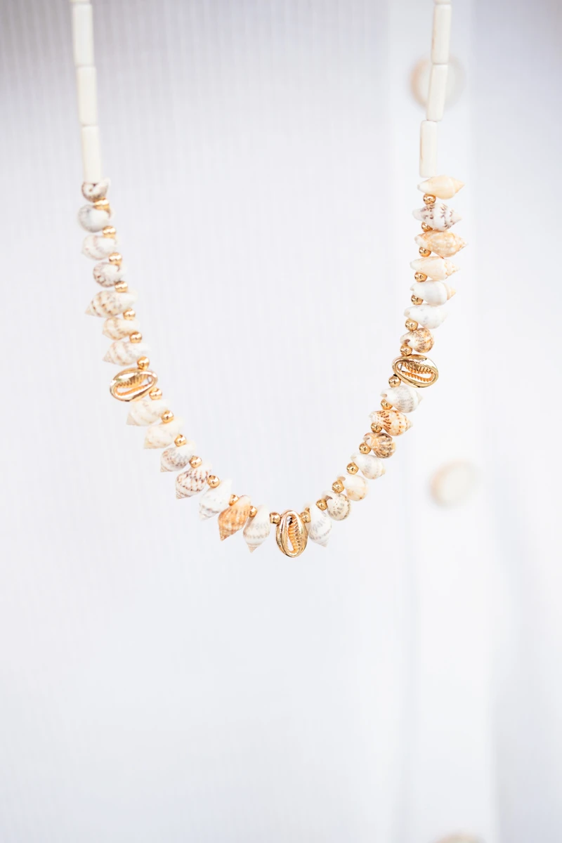 Deniz Kabuğu Gold Kolye