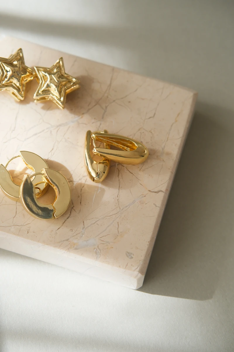 Uzun Damla Tasarım Halka Küpe