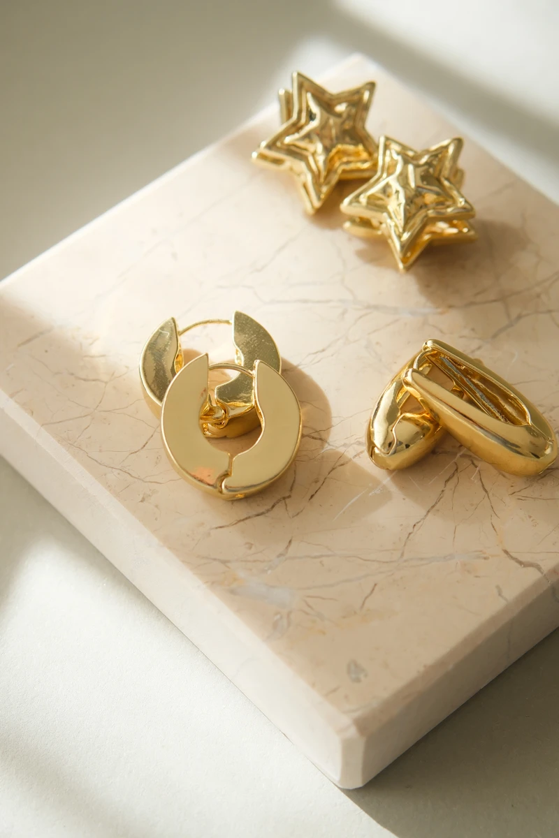 Uzun Damla Tasarım Halka Küpe