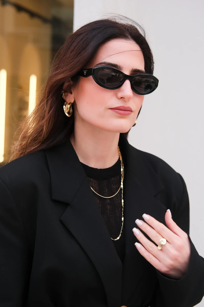 Keskin Kenarlı Üçlü Görünüm Halka Küpe