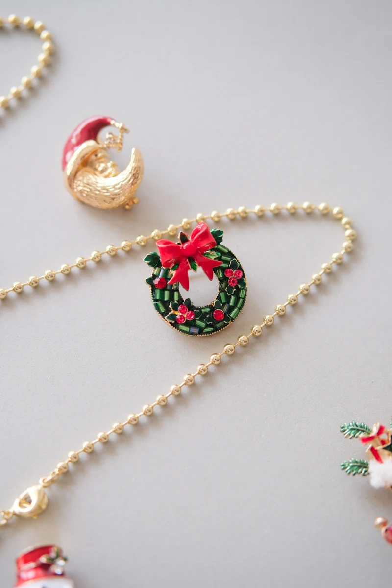 Yılbaşı Temalı Kapı Süsü Broş