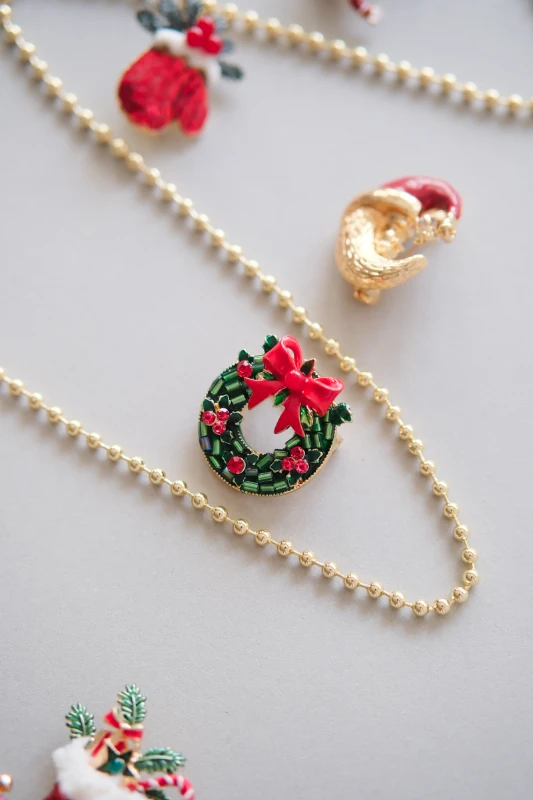 Yılbaşı Temalı Kapı Süsü Broş