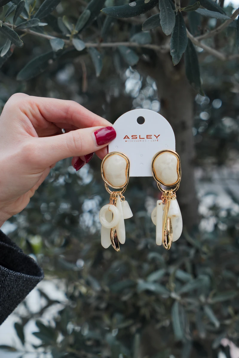 Çoklu Oval Plaka Tasarım Küpe