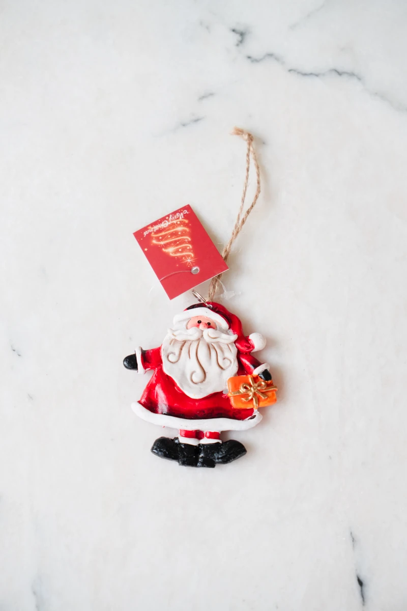 Turuncu Hediyeli Noel Baba Anahtarlık