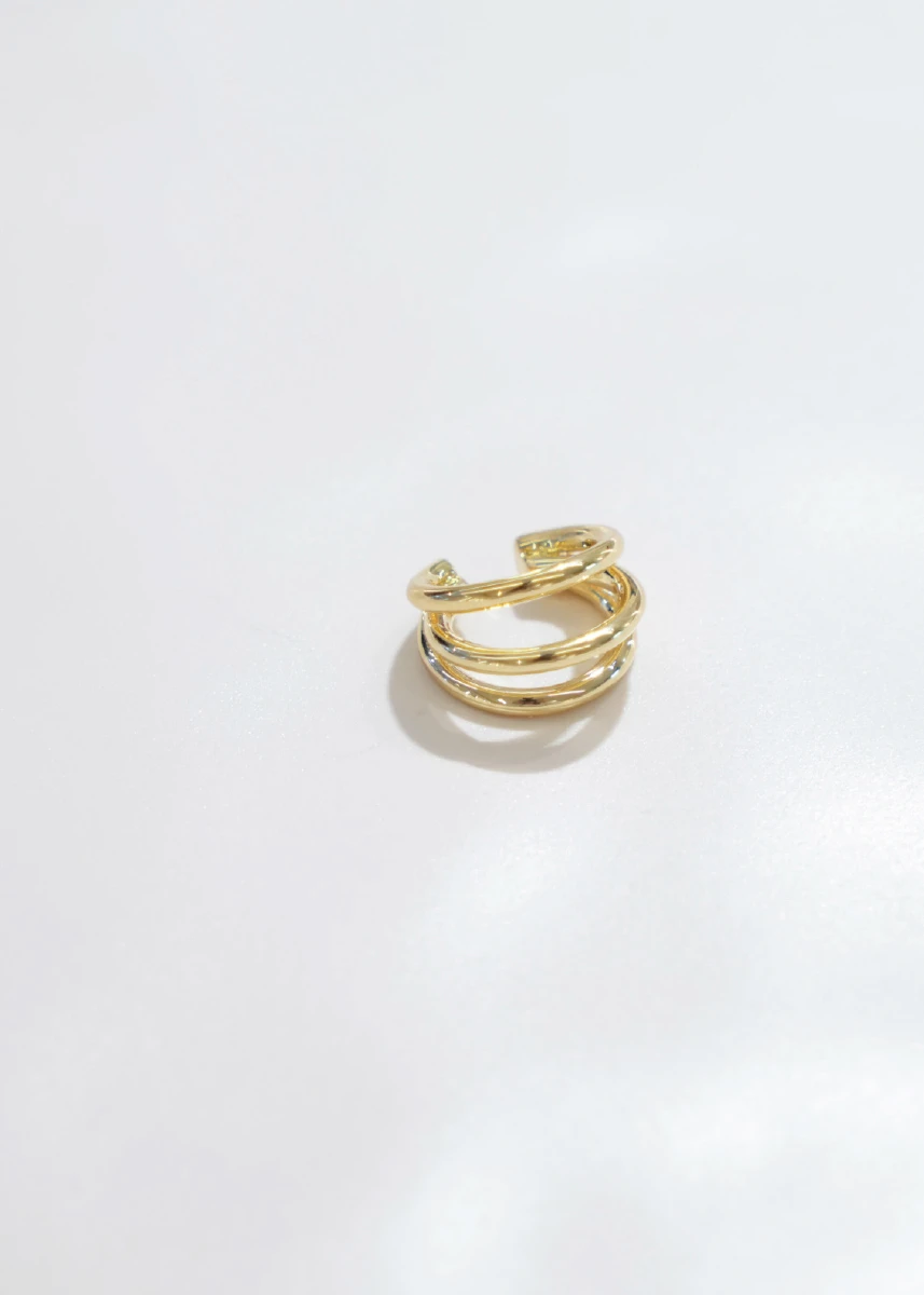 Kafes Tasarım Gold Kıkırdak Küpe