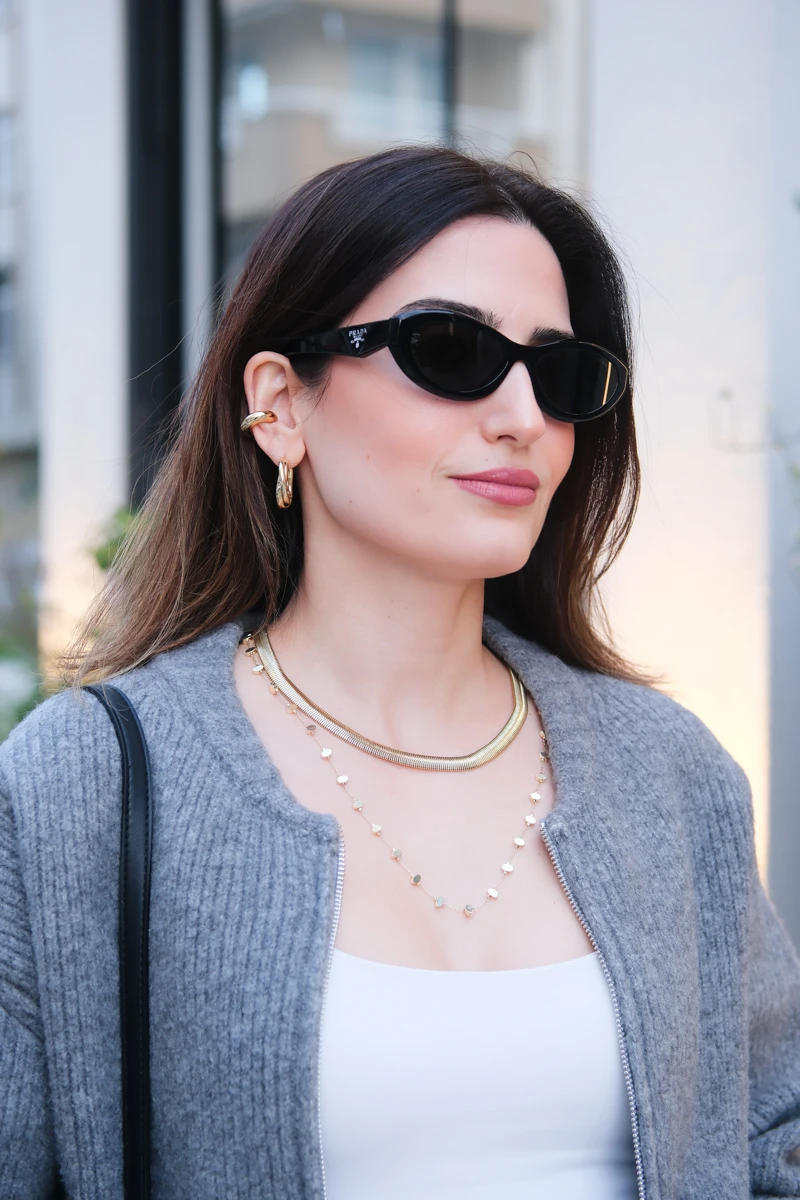 Kalın Yassı İtalyan Zincir Gold Kolye