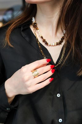 Ataç Tasarım Gold Kolye