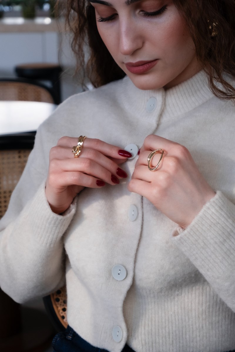 Damla Halka Tasarım Büyük Yüzük