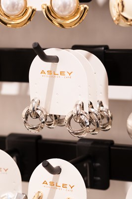 Düğüm Tasarım Metal Sabit Küpe