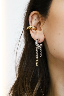 Düz Metal Bombe Kıkırdak Küpe