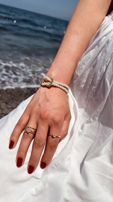 İncili Düğüm Tasarım Bileklik