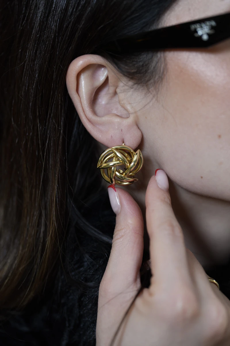 Kelt Düğüm Tasarım Sabit Küpe