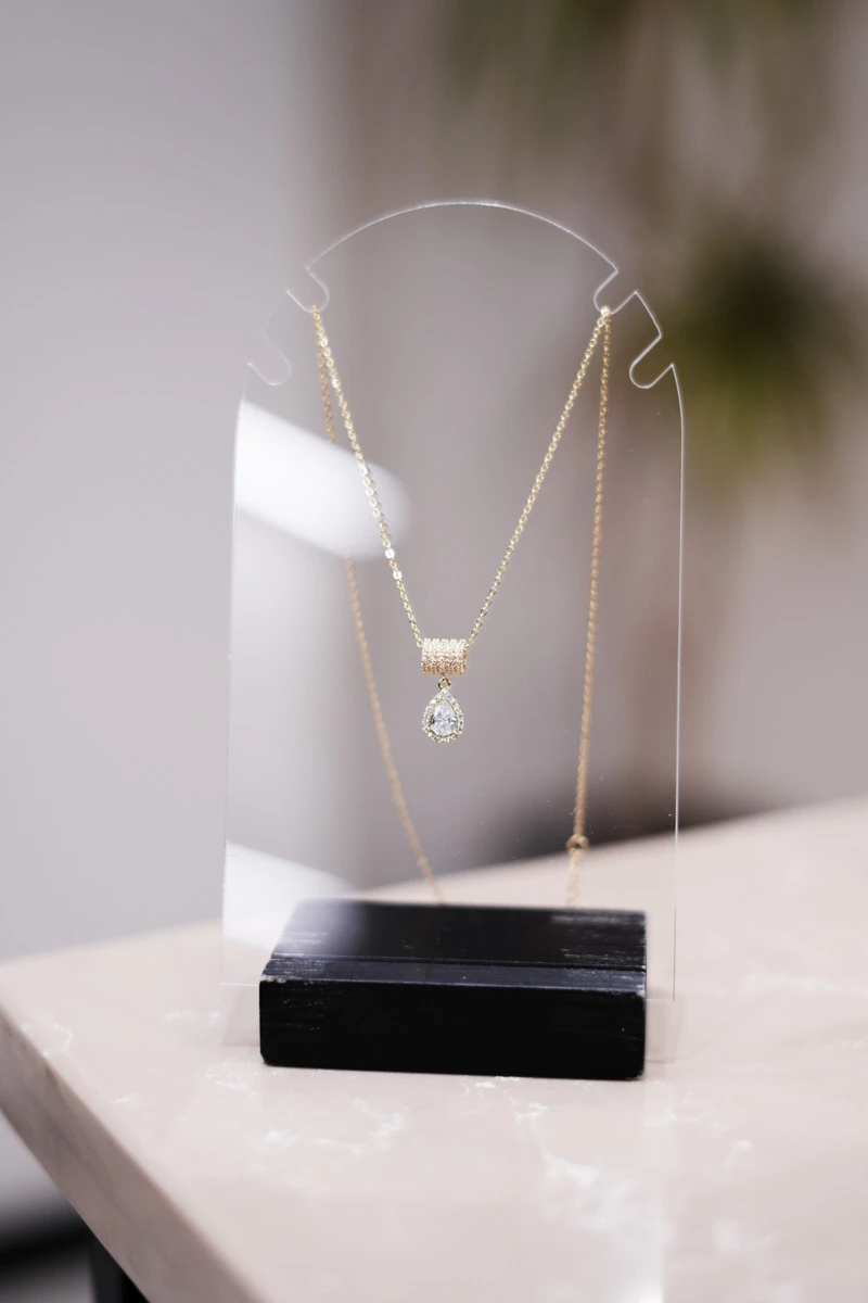 Damla Taş Tasarım İnce Kolye