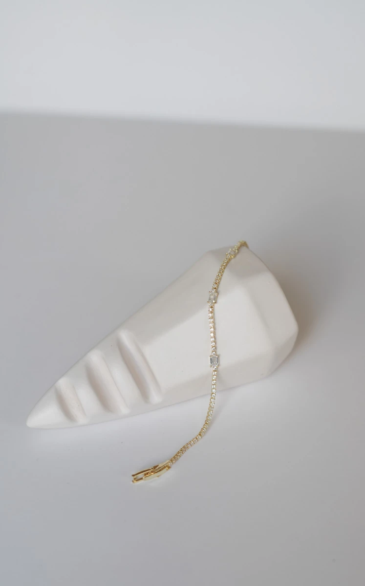 İnce Baget Taş Detaylı Su Yolu Bileklik