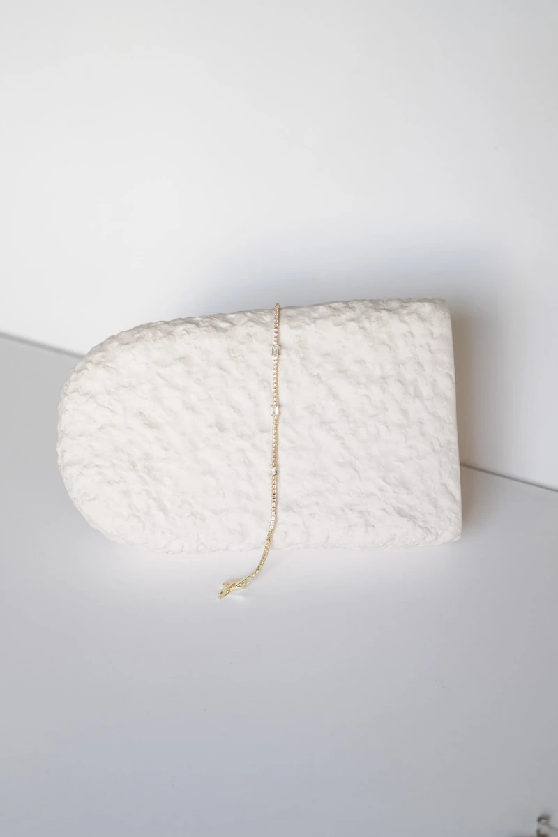 İnce Baget Taş Detaylı Su Yolu Bileklik