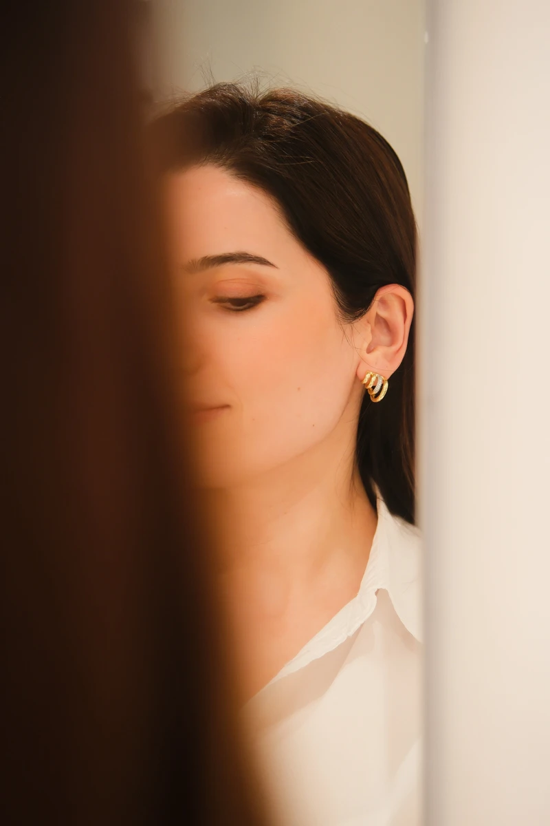 Gümüş Taş Detaylı Çoklu Görünüm